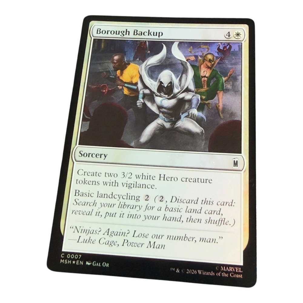 Magic The Gathering Borough Backup 0007 Marvel Common White Sorcery MTG Card